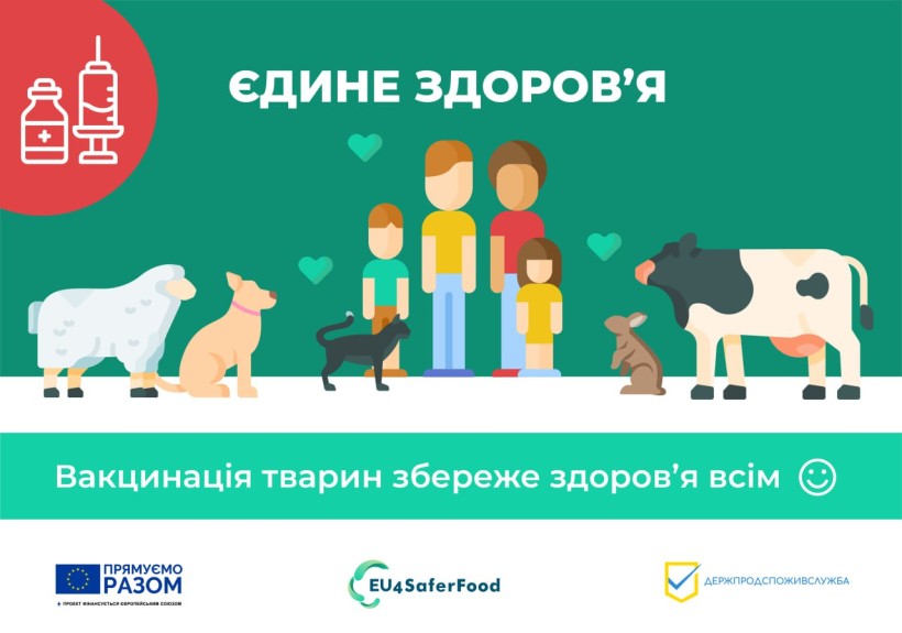 на малюнку силуети людей, домашніх тварин і текст