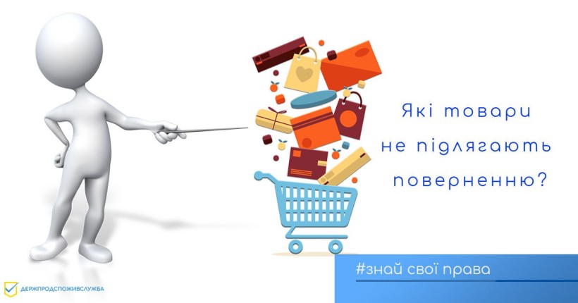 На малюнку зображена іконка людини, яка вказує на товари, які не підлягають поверненню.